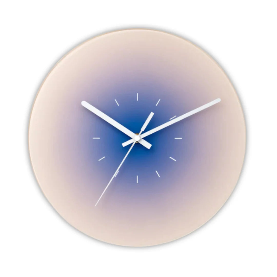 Wall Clock | Glass Case & Acrylic Dial Silent Quartz Movement | 30 cm Diameter