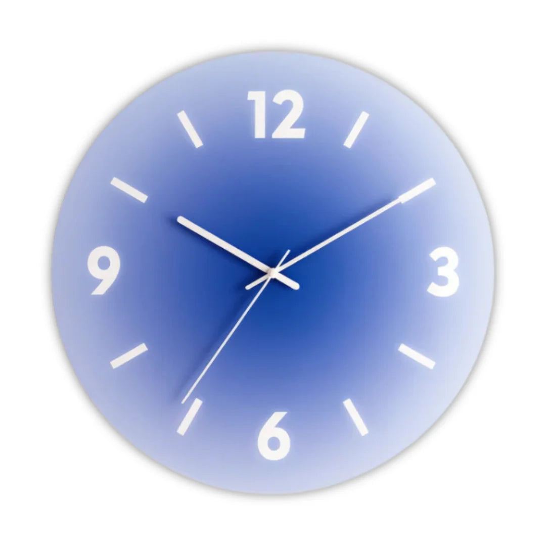 Wall Clock | Glass Case & Acrylic Dial Silent Quartz Movement | 30 cm Diameter