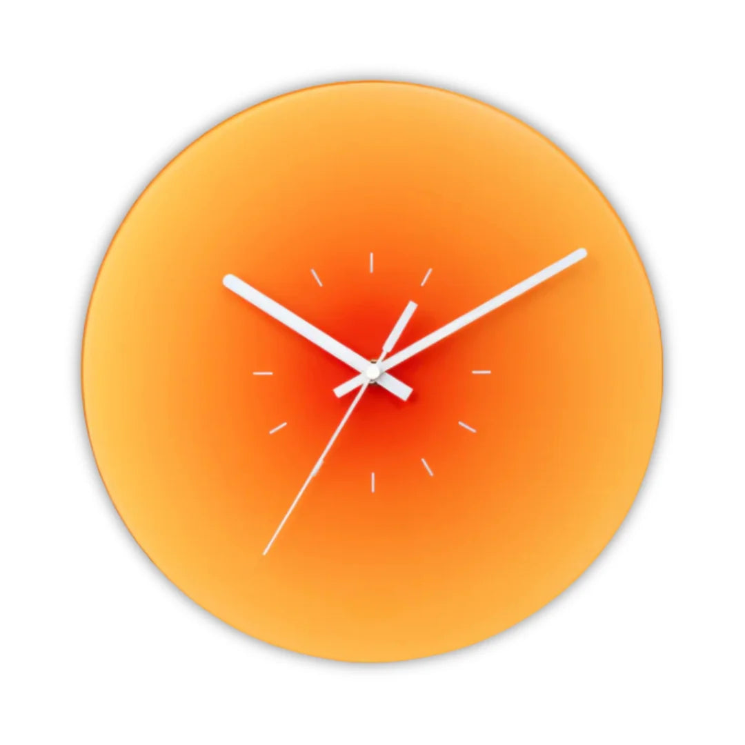 Wall Clock | Glass Case & Acrylic Dial Silent Quartz Movement | 30 cm Diameter