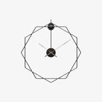 Wall Clock | Hexagonal Metal Double-Frame | 50/60 cm