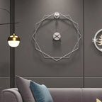 Wall Clock | Hexagonal Metal Double-Frame | 50/60 cm