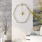 Wall Clock | Hexagonal Metal Double-Frame | 50/60 cm
