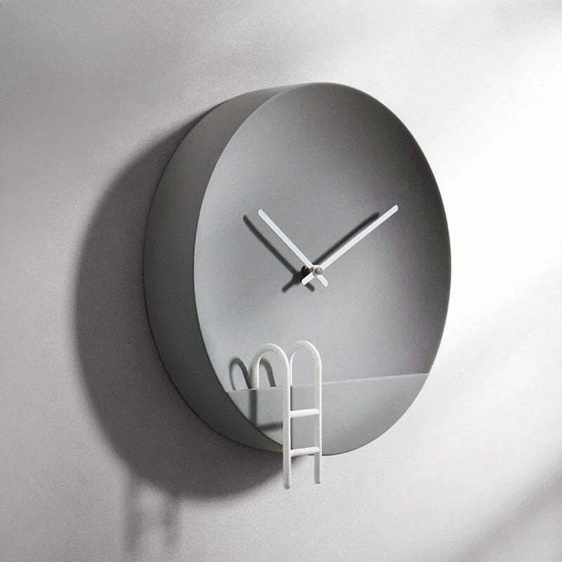 Wall Clock | Industrial Cement Finish & Silent Movement | 30 x 30 cm