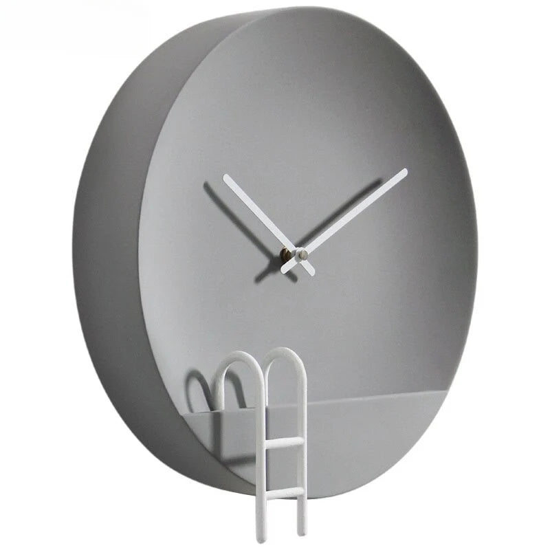 Wall Clock | Industrial Cement Finish & Silent Movement | 30 x 30 cm