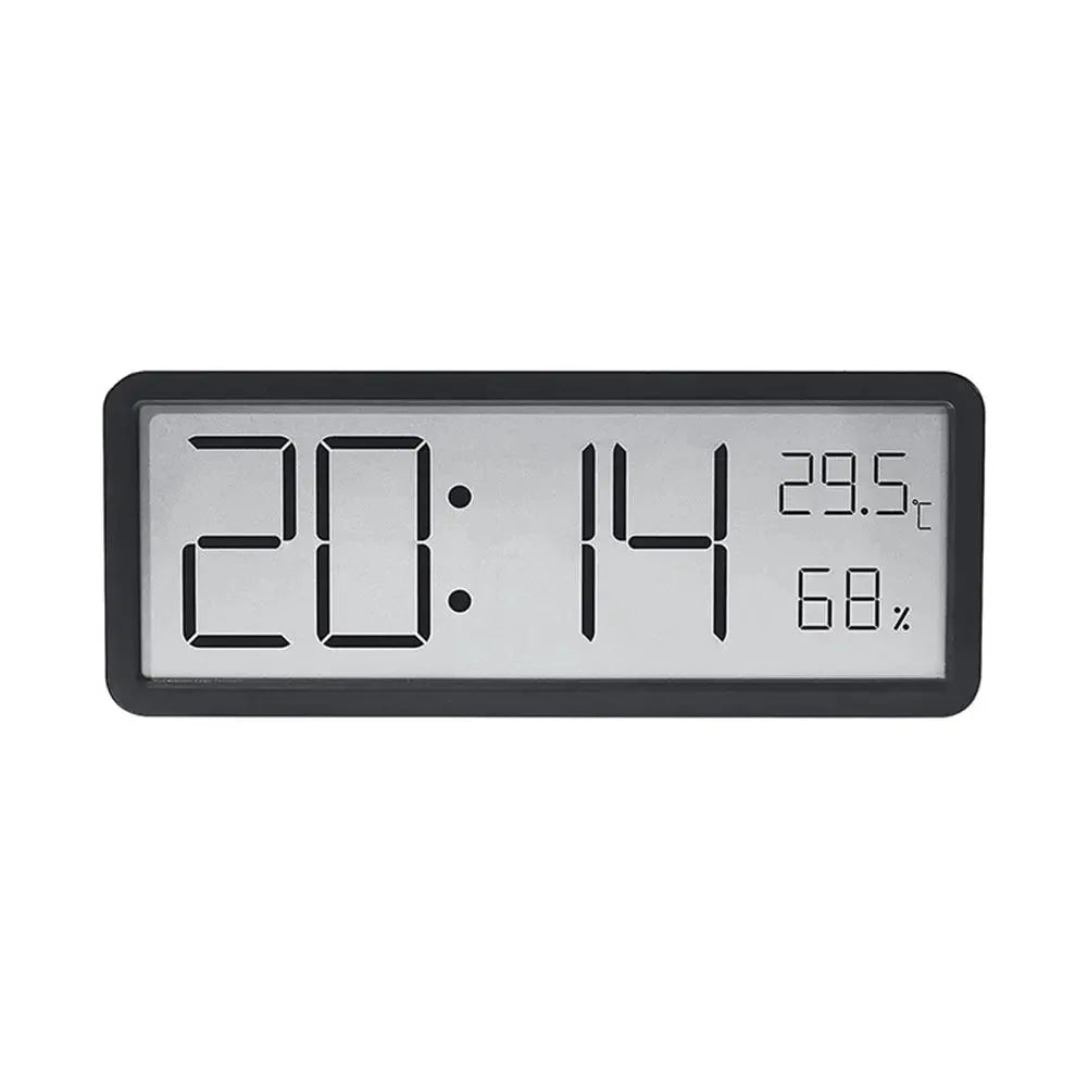 Wall Clock | Large LED Display & Climate Sensor | Battery-Powered
