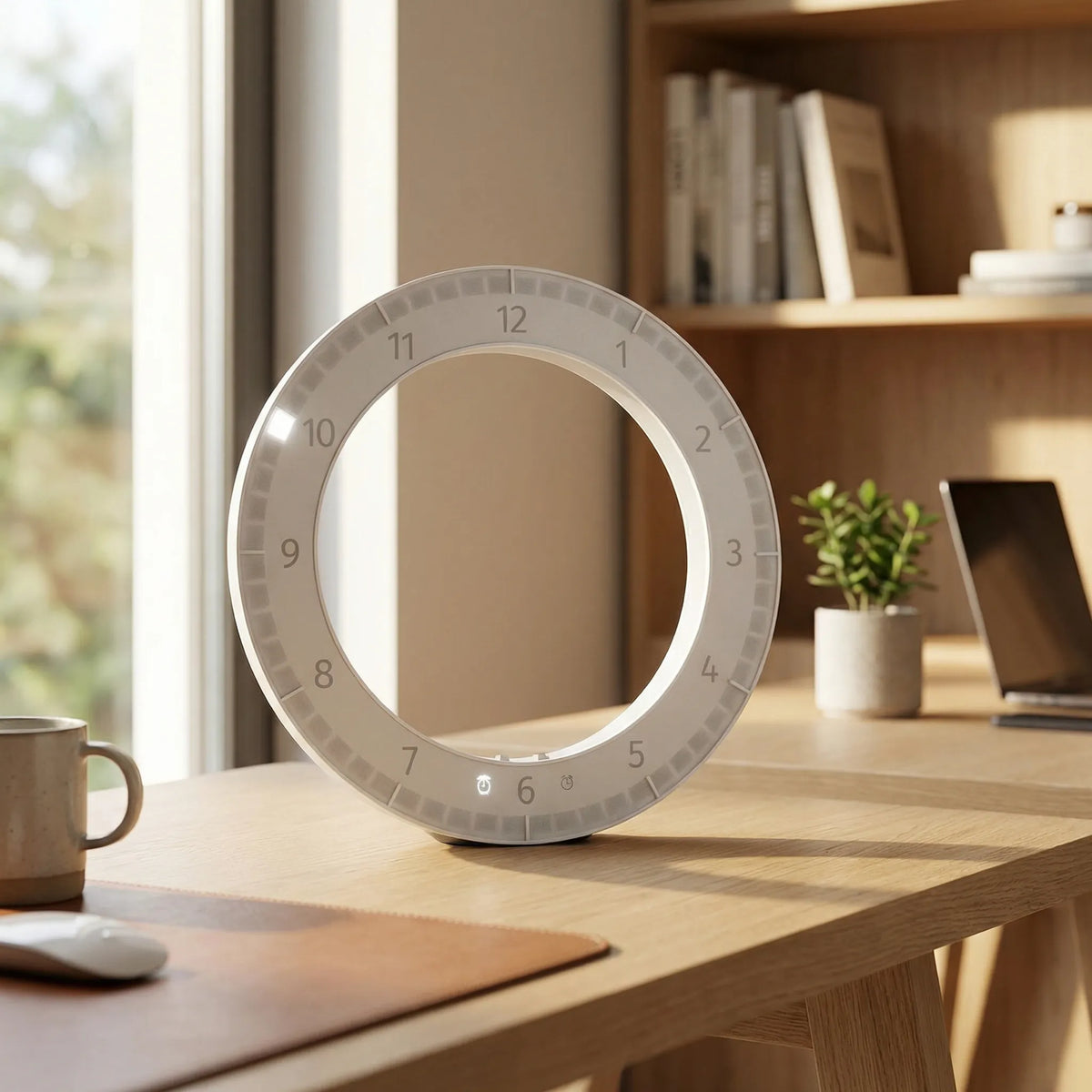 Wall Clock | LED Ring Display & USB-Powered | 30 cm
