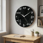 Wall Clock | Mathematical Dial & Silent Mechanism | 30 cm