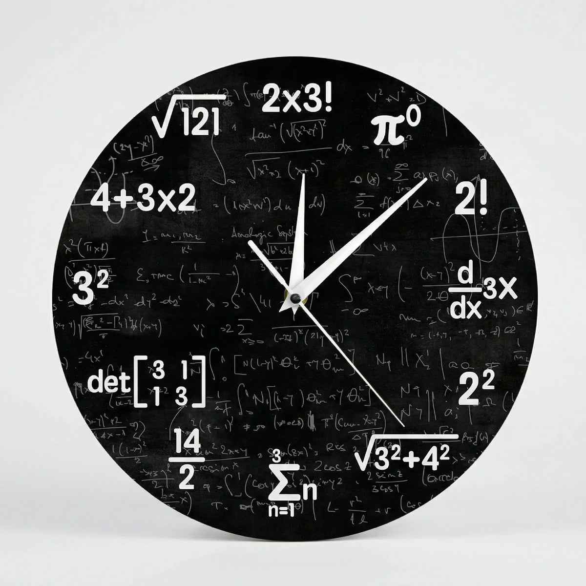 Wall Clock | Mathematical Dial & Silent Mechanism | 30 cm