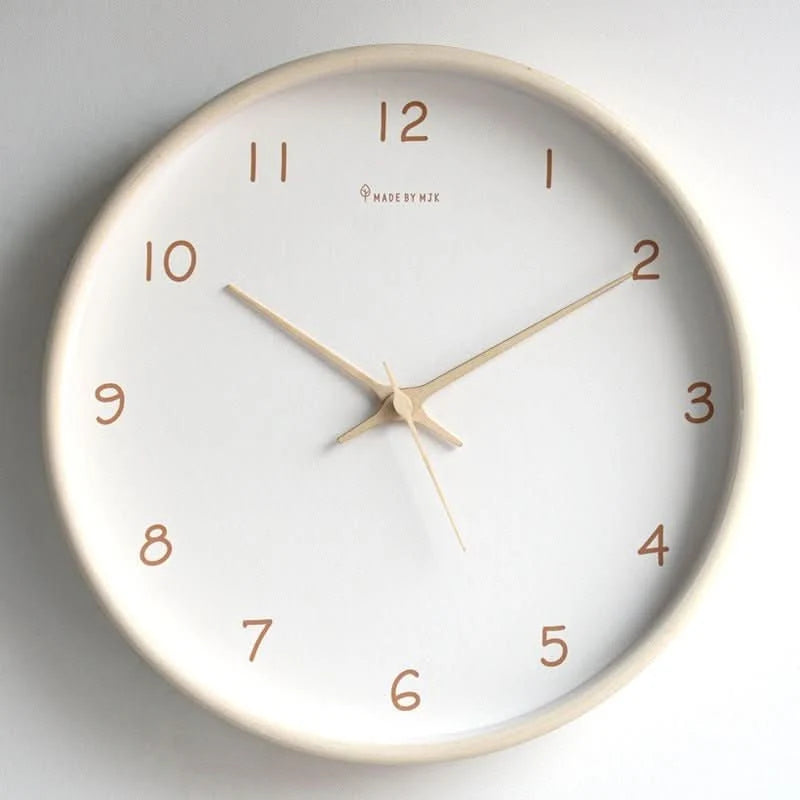 Wall Clock | Minimalist Silent & Solid Wood | 10 Inch