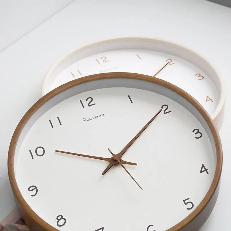 Wall Clock | Minimalist Silent & Solid Wood | 10 Inch