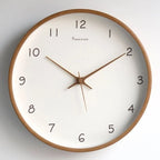 Wall Clock | Minimalist Silent & Solid Wood | 10 Inch