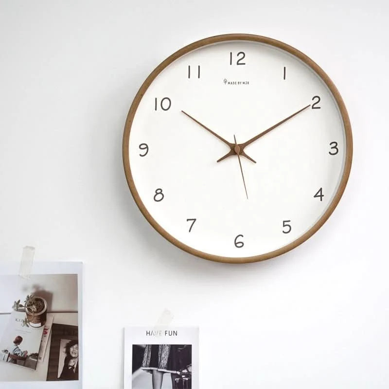 Wall Clock | Minimalist Silent & Solid Wood | 10 Inch