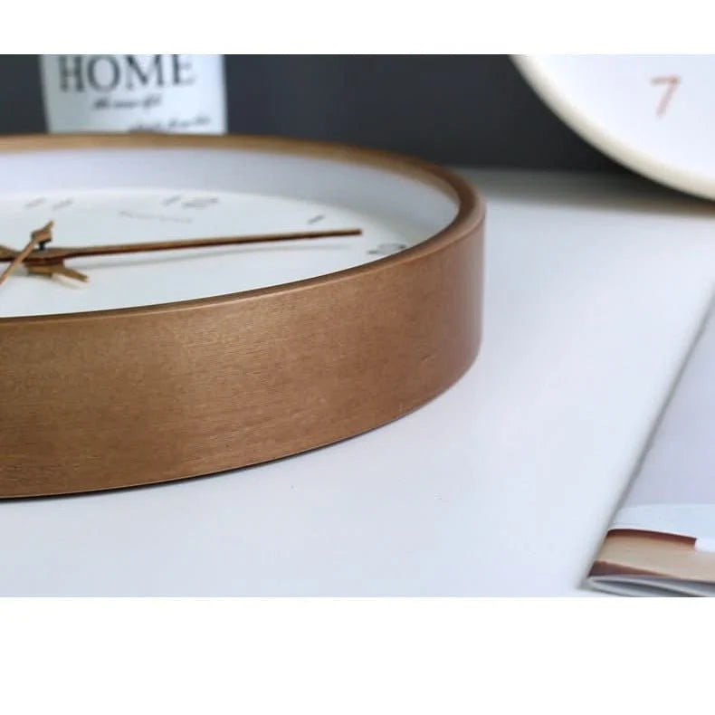 Wall Clock | Minimalist Silent & Solid Wood | 10 Inch