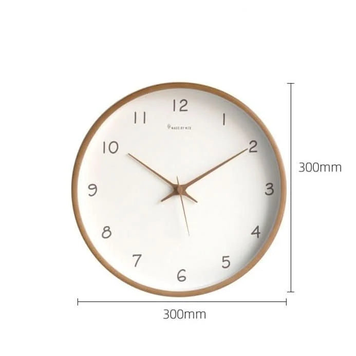 Wall Clock | Minimalist Silent & Solid Wood | 10 Inch