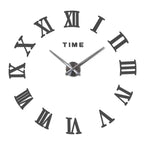 Wall Clock | Roman Numeral Sticker Design | Silent Quartz Movement