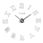 Wall Clock | Roman Numeral Sticker Design | Silent Quartz Movement