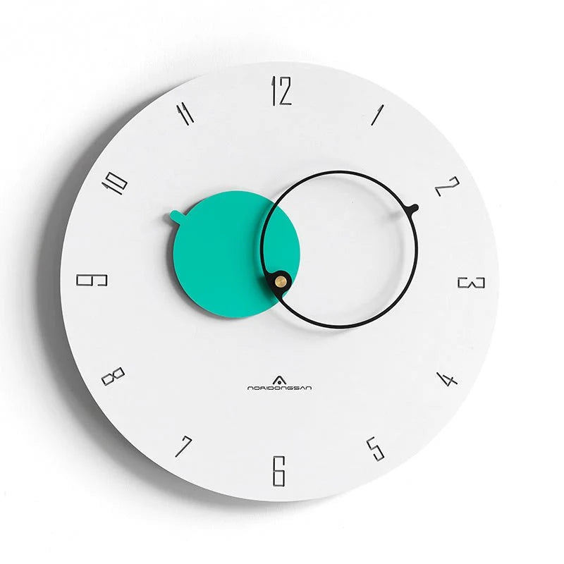 Wall Clock | Scandinavian Minimalist & Easy-to-Read | 38 cm Diameter