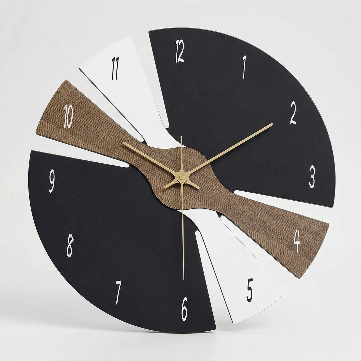 Wall Clock | Sculptural Segmented Dial & Silent Mechanism | 25 cm Diameter