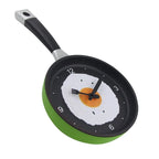 Wall Clock | Frying Pan Shape with Fried Egg | ABS Construction