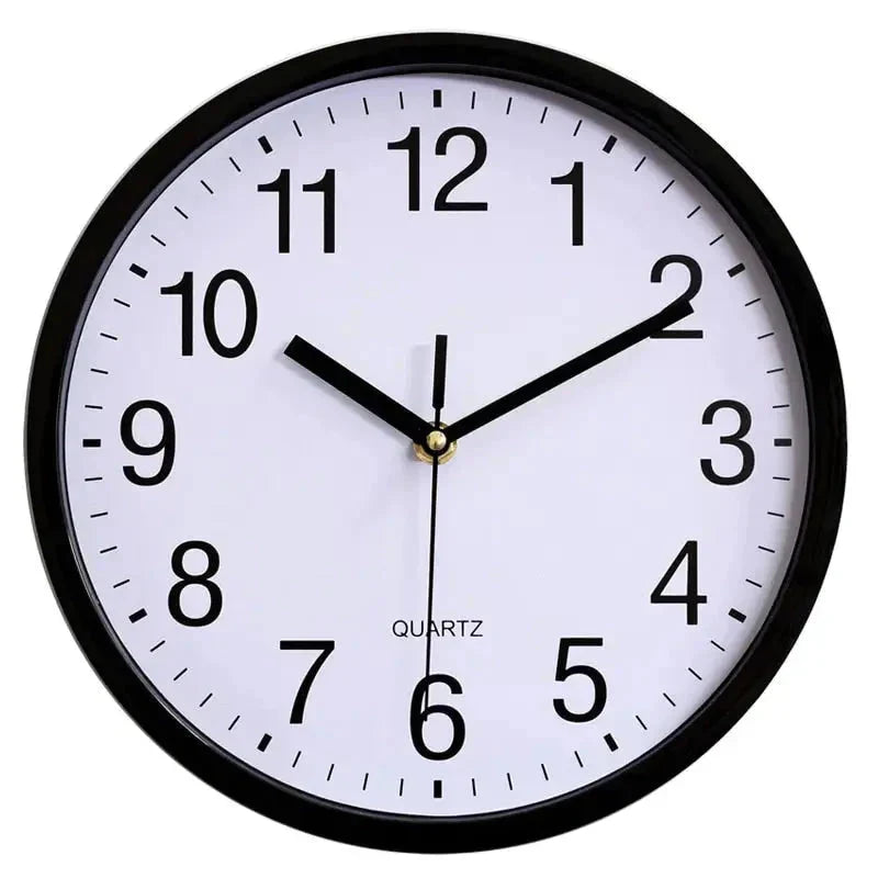 Wall Clock | Silent Analog Quartz | 10-Inch Diameter