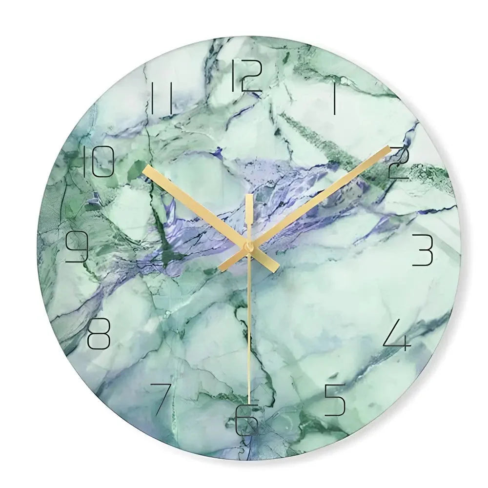 Wall Clock | Silent Quartz Movement & Glass Face | 12-Inch