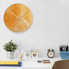 Wall Clock | Silent Quartz Movement & Glass Face | 12-Inch