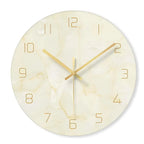 Wall Clock | Silent Quartz Movement & Glass Face | 12-Inch