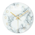 Wall Clock | Silent Quartz Movement & Glass Face | 12-Inch
