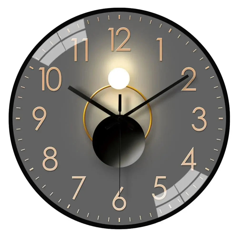 Wall Clock | Silent Quartz Movement | Light & Shadow Design
