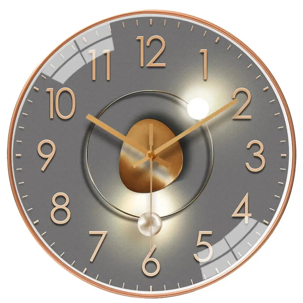 Wall Clock | Silent Quartz Movement | Light & Shadow Design
