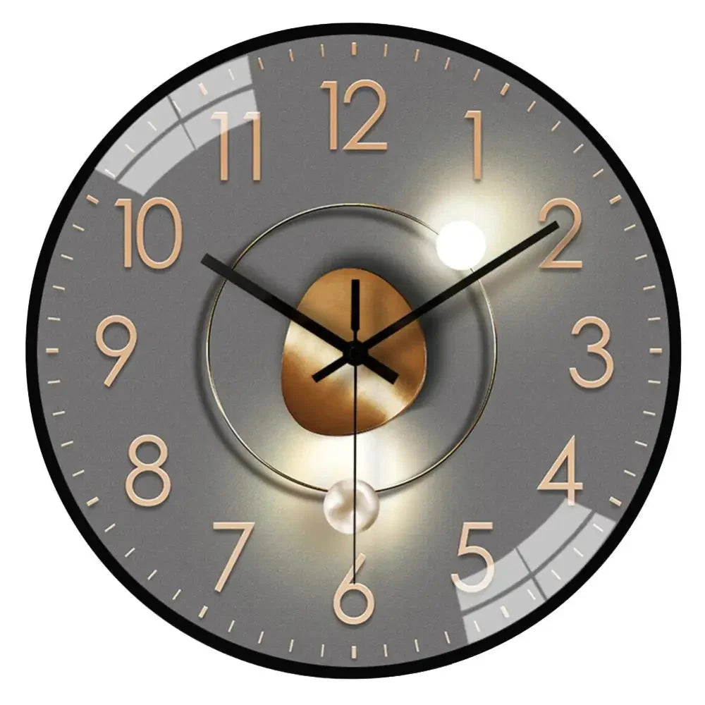 Wall Clock | Silent Quartz Movement | Light & Shadow Design