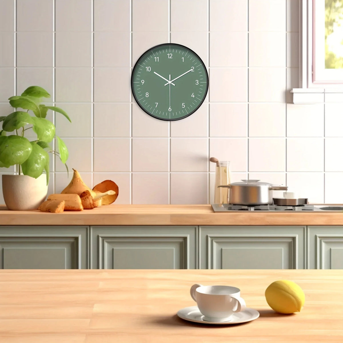 Wall Clock | Silent Quartz Movement & Minimalist Design | 20 cm Diameter