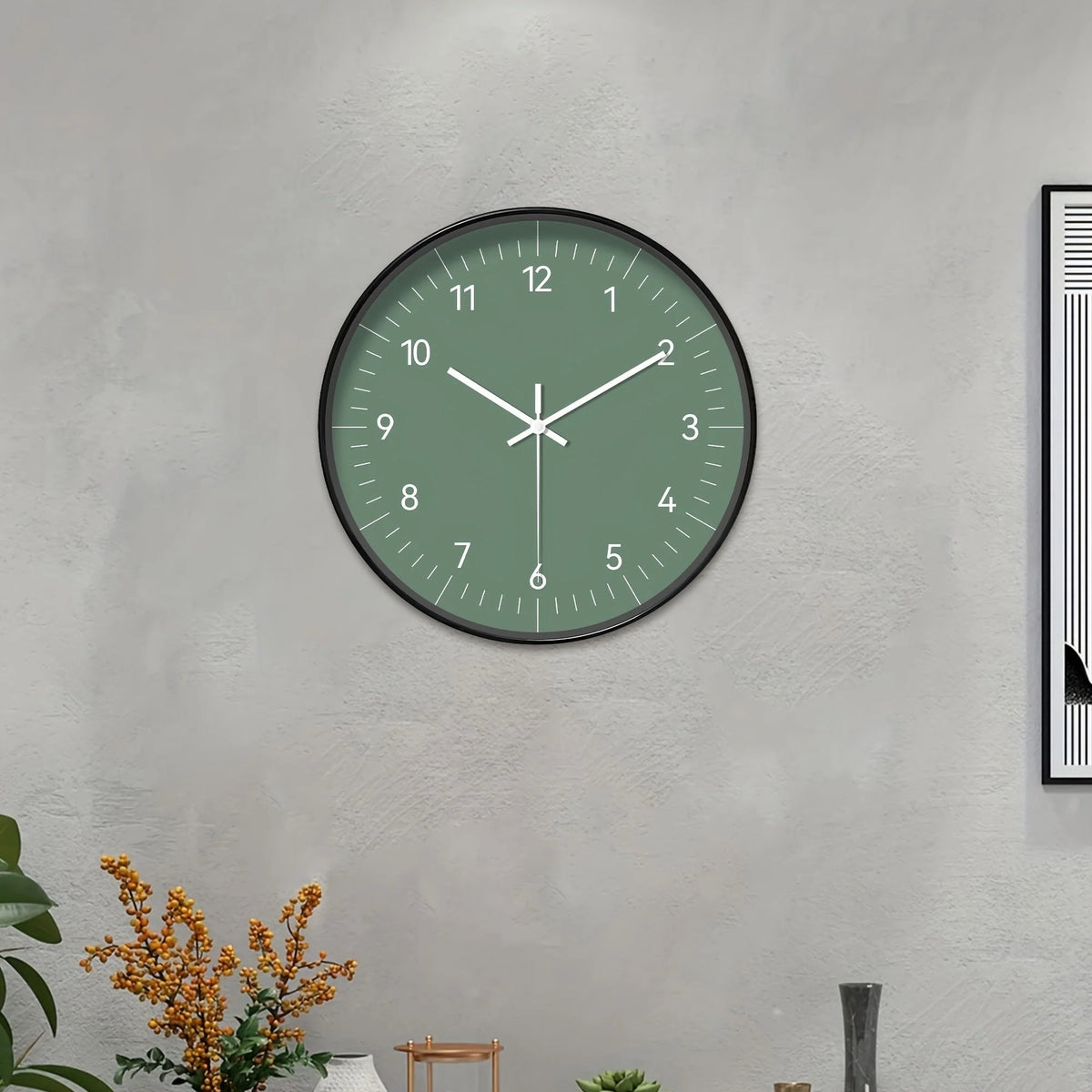 Wall Clock | Silent Quartz Movement & Minimalist Design | 20 cm Diameter