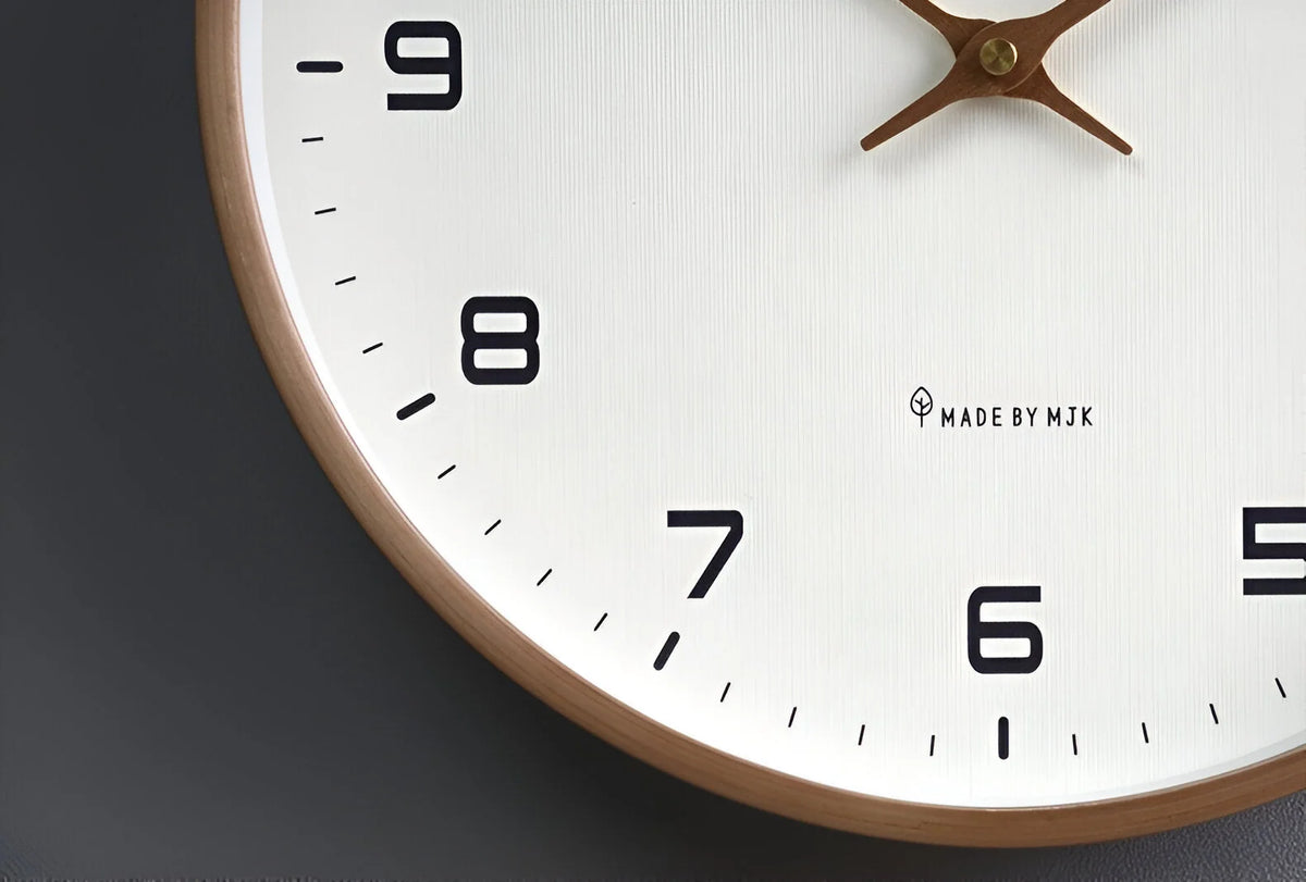 Wall Clock | Silent Quartz Movement & Wooden Frame