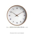 Wall Clock | Silent Quartz Movement & Wooden Frame