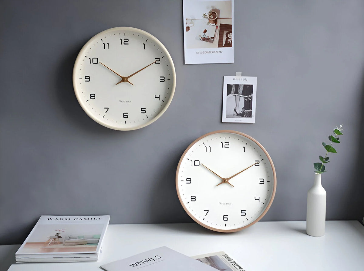 Wall Clock | Silent Quartz Movement & Wooden Frame
