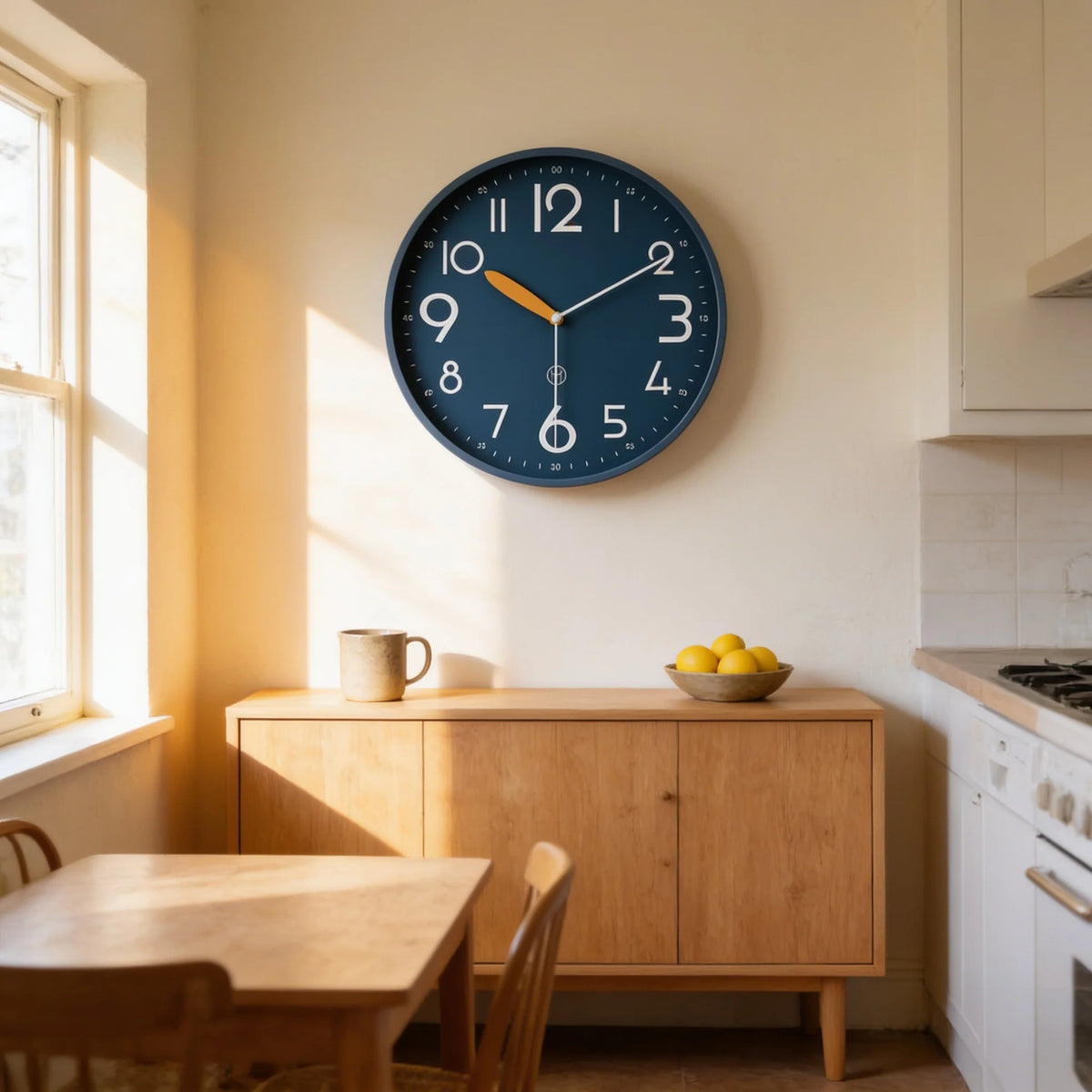 Wall Clock | Silent Sweep Movement & Bold Easy-Read Numerals