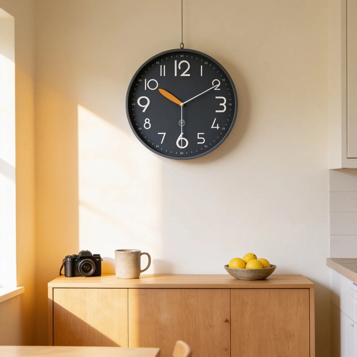 Wall Clock | Silent Sweep Movement & Bold Easy-Read Numerals