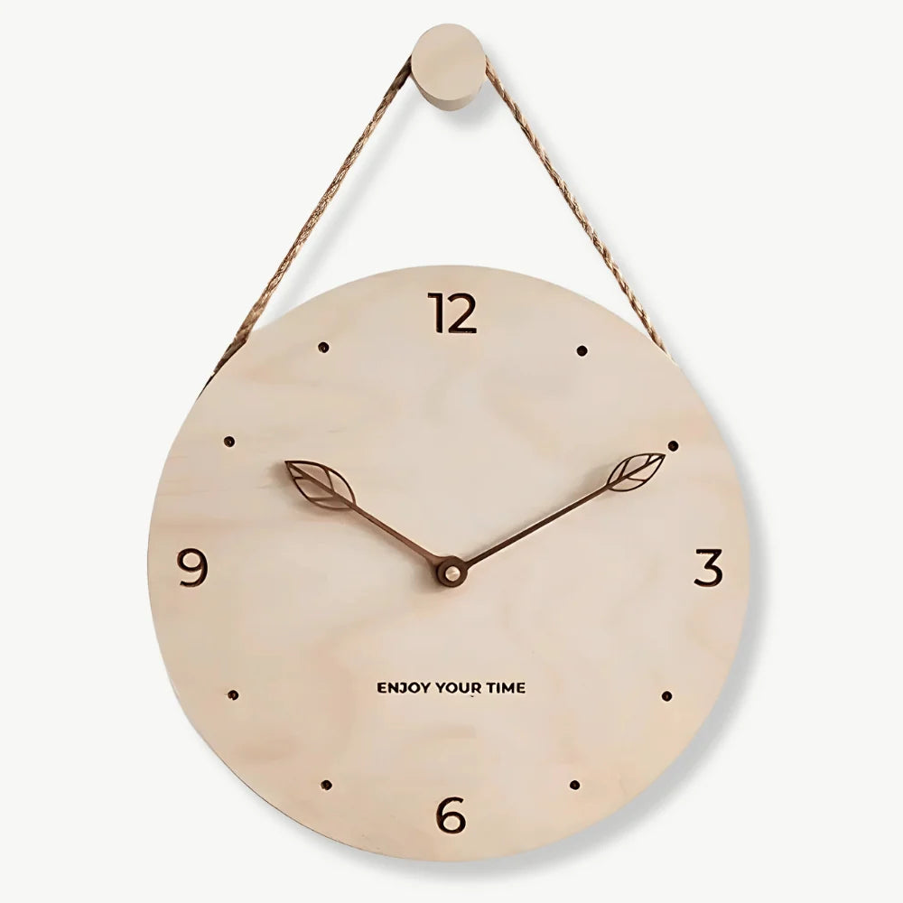Wall Clock | Silent Sweep & Natural Birch Wood | Minimalist Design