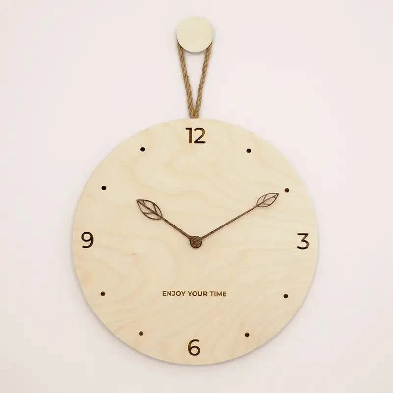 Wall Clock | Silent Sweep & Natural Birch Wood | Minimalist Design