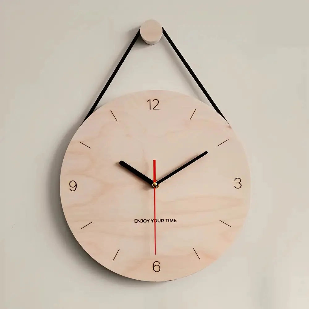 Wall Clock | Silent Sweep & Natural Birch Wood | Minimalist Design