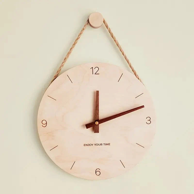 Wall Clock | Silent Sweep & Natural Birch Wood | Minimalist Design