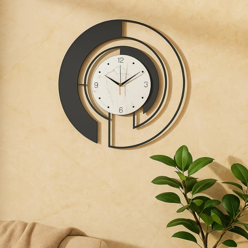 Wall Clock | Slim Round Flat Dial & Hidden Mounting
