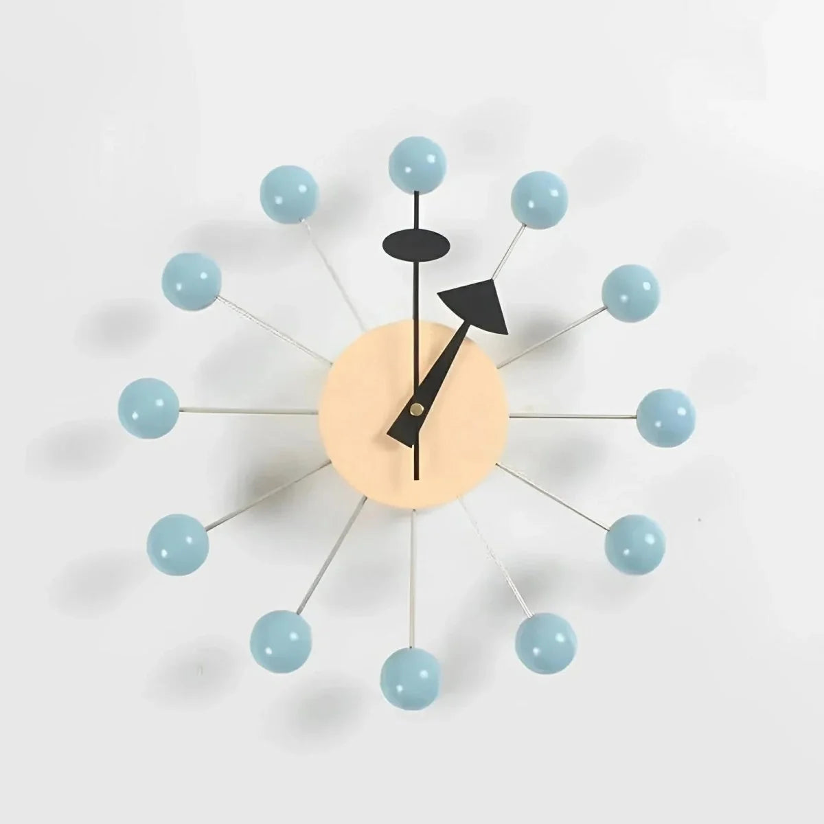 Wall Clock | Sunburst Metal-Look & Silent Quartz | 32 cm