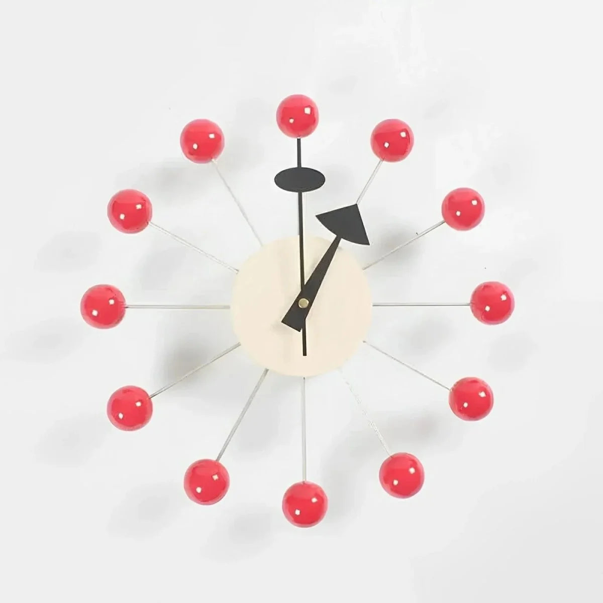 Wall Clock | Sunburst Metal-Look & Silent Quartz | 32 cm