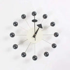 Wall Clock | Sunburst Metal-Look & Silent Quartz | 32 cm