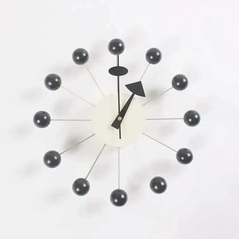 Wall Clock | Sunburst Metal-Look & Silent Quartz | 32 cm