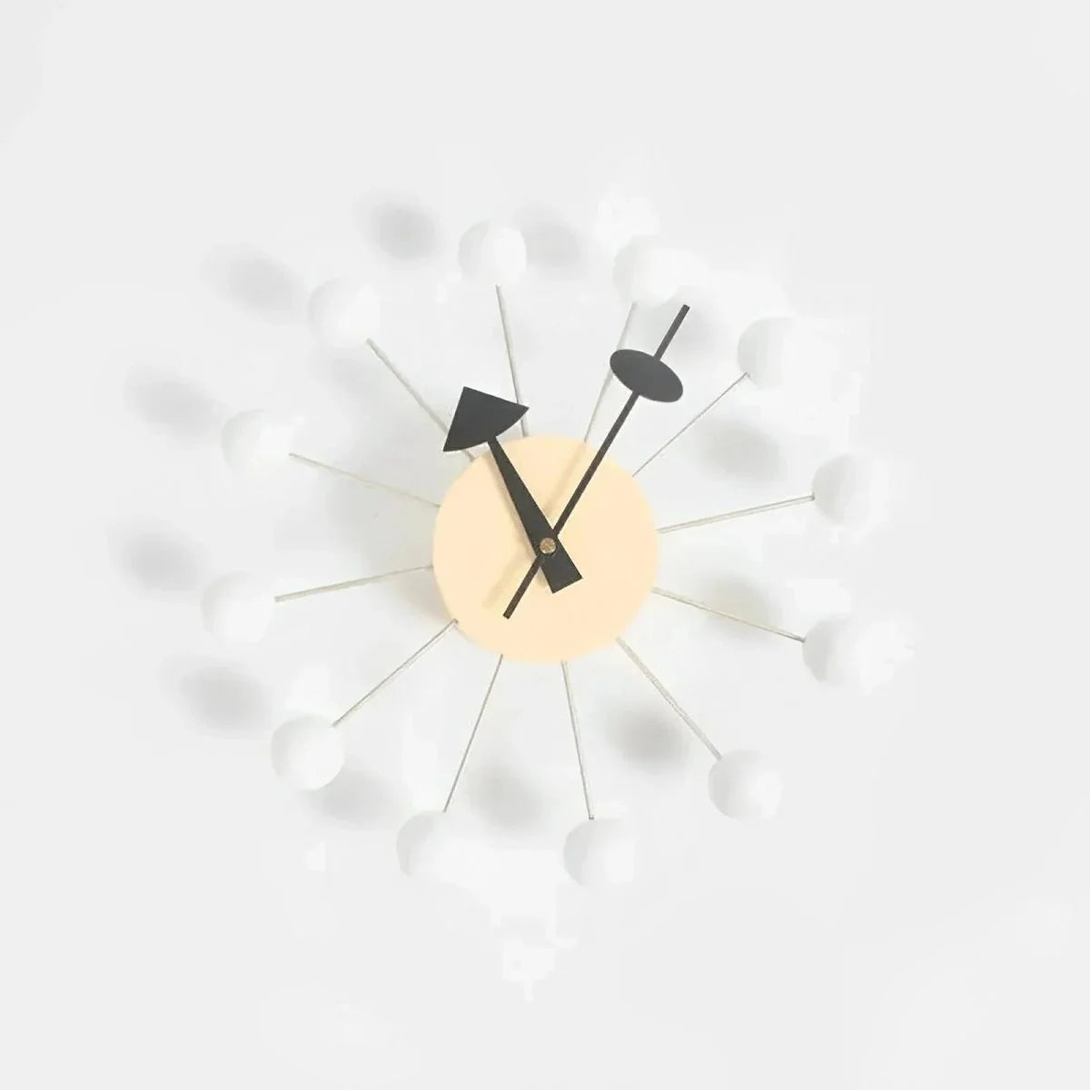 Wall Clock | Sunburst Metal-Look & Silent Quartz | 32 cm