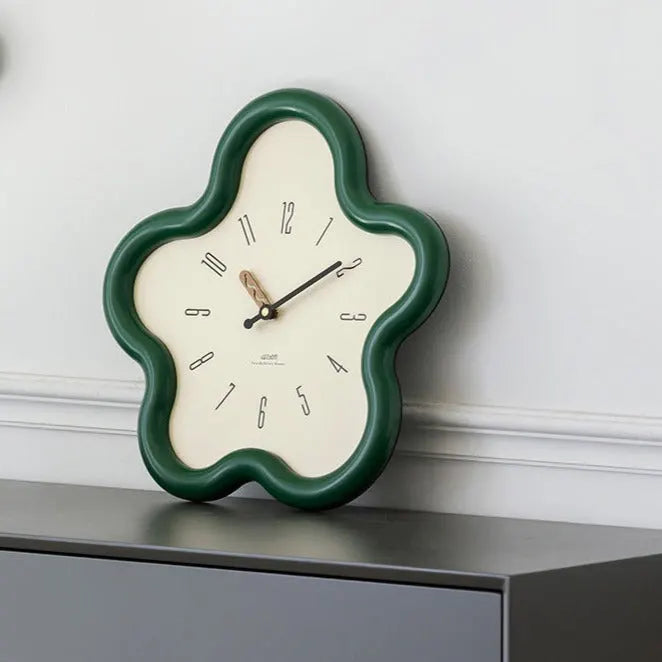 Wall Clock | 3D Floral Design with Pendulum | MDF & Acrylic, Silent Sweep