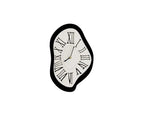 Wall Clock | Distorted Roman Numerals | Acrylic Face & Silent Movement